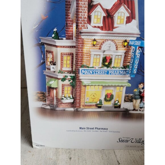 Dept 56 55615 Main Street Pharmacy Snow village‎ accessory Xmas - Picture 6 of 6